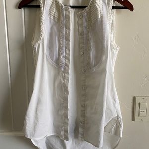 BCBG Tuxedo tank top size small  hiigh low